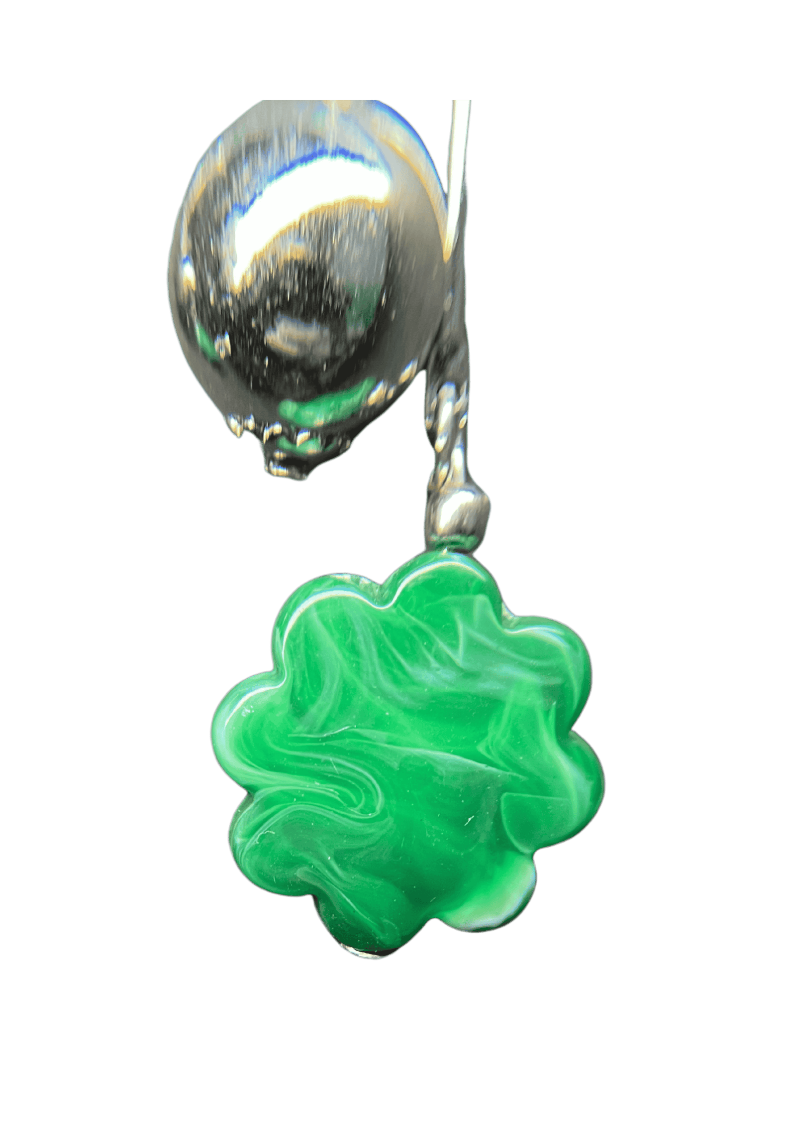 Vintage Green Petal Earings